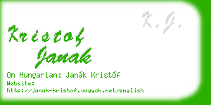 kristof janak business card
